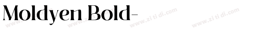 Moldyen Bold字体转换